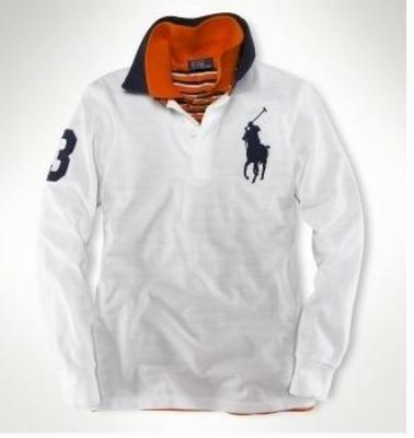 Ralph Lauren men polo shirt-long sleeve white-No.662